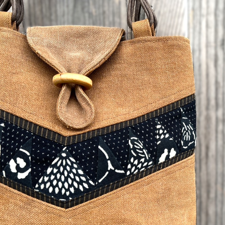 楽天市場】【古布柿渋染め手提げバッグ】作家一点物 トートバッグ 日本