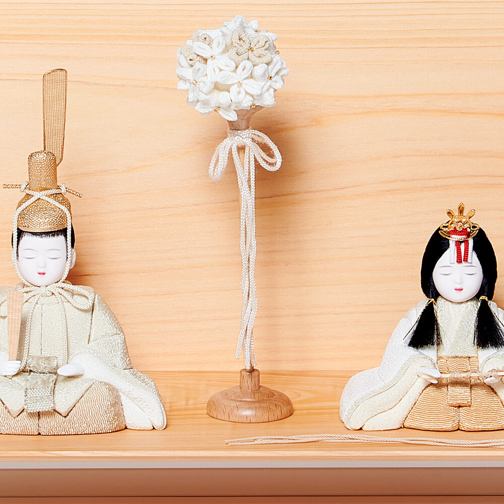楽天市場】人形 インテリア 壁掛け 飾台付き 伝統工芸品 お雛様 江戸