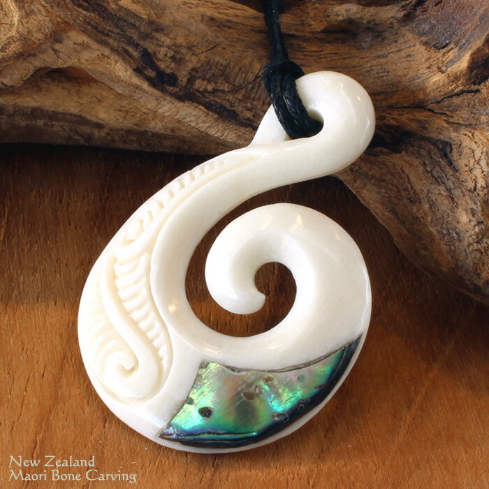 楽天市場】ニュージーランド ボーンカービング ペンダント ネックレス