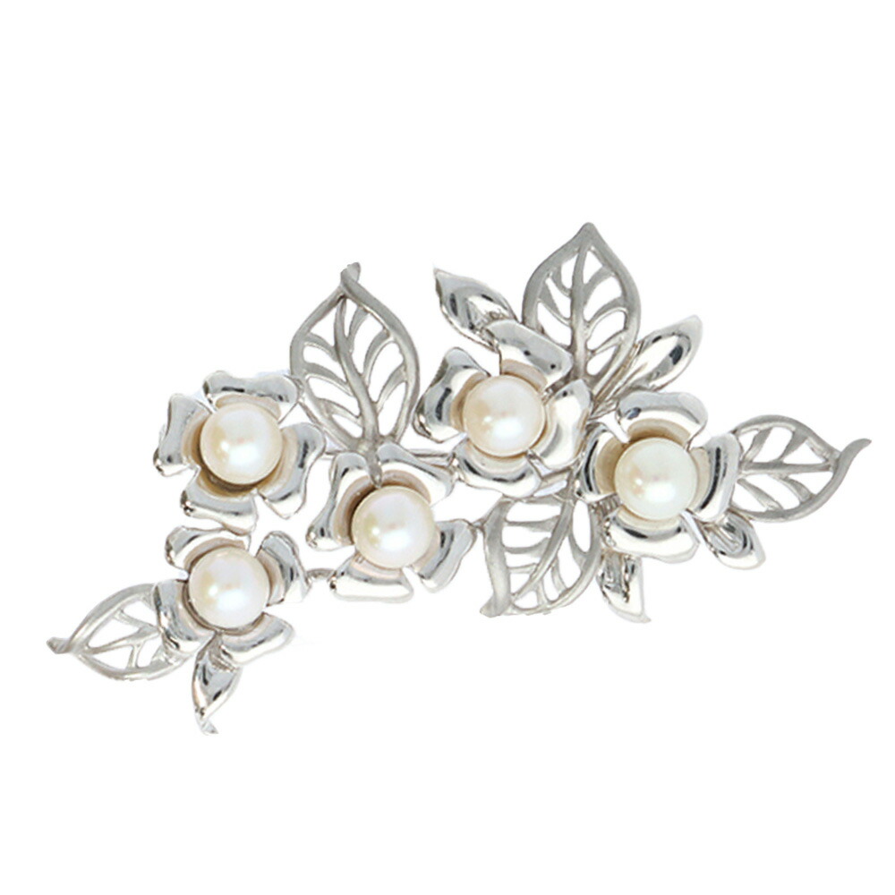 楽天市場】ブローチ パール シルバー シルバーブローチ 1点もの 日本製