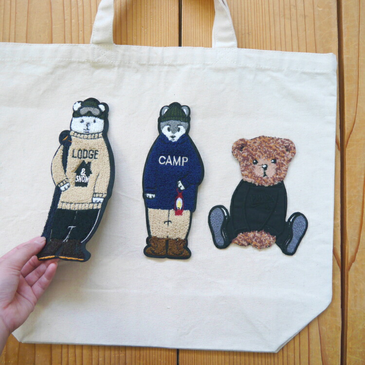 楽天市場】縫い付け『くま』ビッグワッペン Part5 クマ 刺しゅう ベア