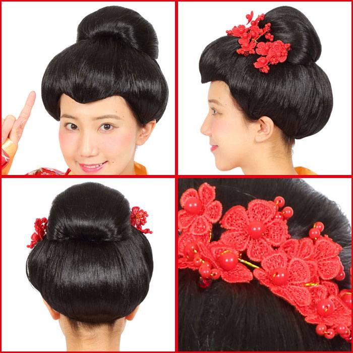 楽天市場】カツランド 日本髪 かつら 和装 時代劇 かぶりもの パーティ