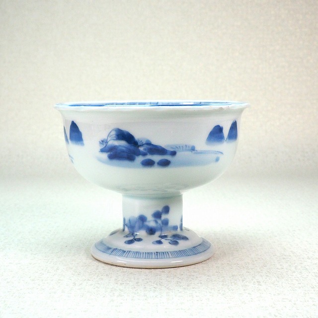 楽天市場】梅と鳥 山水文様 盃洗 0090江戸時代 伊万里 染付 手描き酒器
