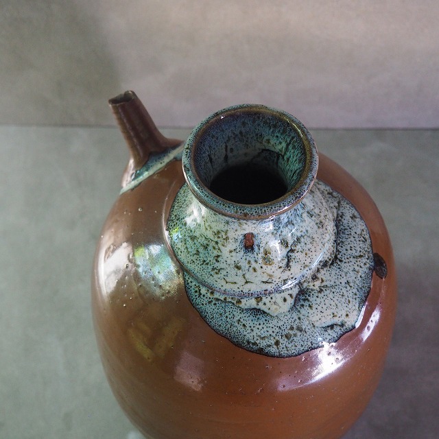 楽天市場】注口壺 水瓶 大徳利 水注 壺0242大正時代 銚子 酒器骨董