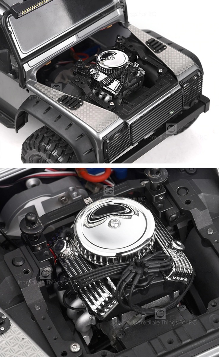 楽天市場】1/10 RC クローラー モーター冷却ファン 模擬エンジンF82