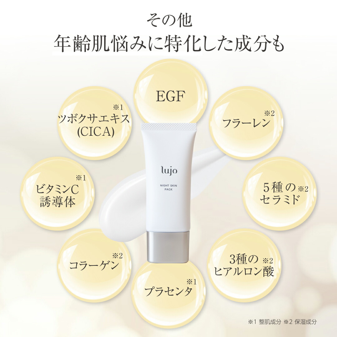 楽天市場】【公式】lujo ナイトスキンパック 塗る 薄膜リフトパック