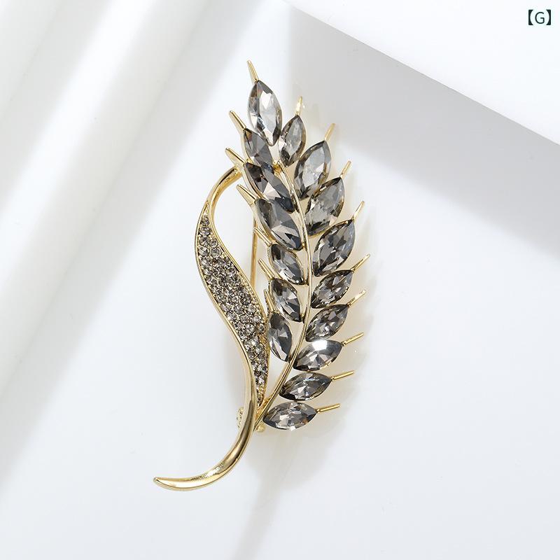 楽天市場】ブローチ レディース 麦穂 高級 シンプル 稲穂 コサージュ