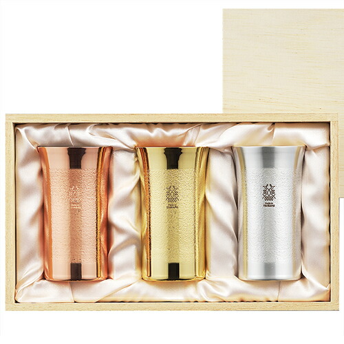 楽天市場】輝 (かがやき) 純銅 銘酒器 金・銀・銅 3pc セット 150ml