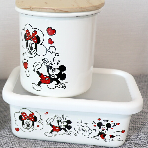 楽天市場】ミッキー&ミニー SH ホーローキャニスター (MMJ-14) 750ml