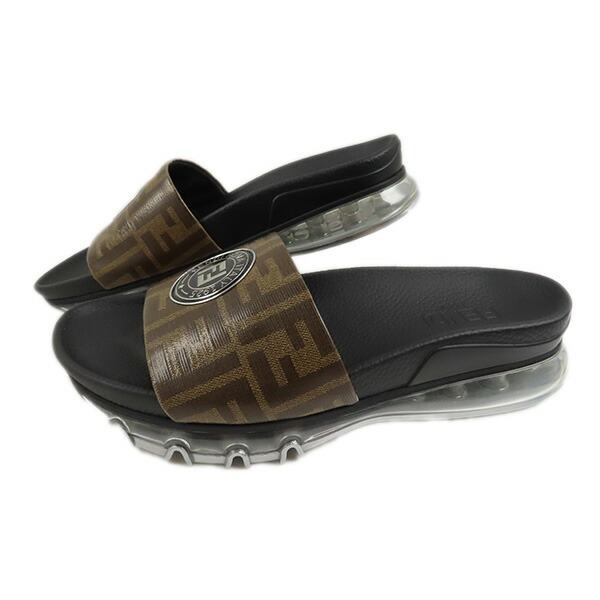 楽天市場】FENDI フェンディ FF Logo Slider Slippers 7X1233 A7MP