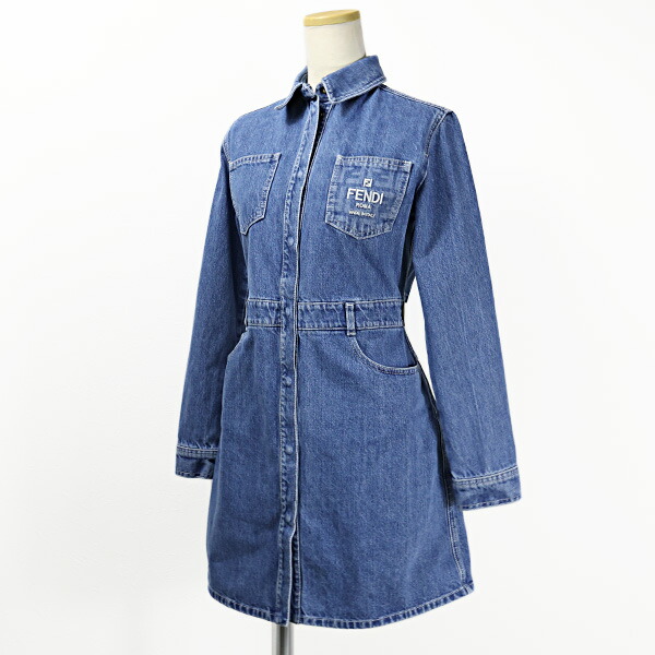 楽天市場】FENDI フェンディ FENDI KIDSLOGO DENIM ONEPIECE
