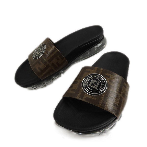 楽天市場】FENDI フェンディ FF Logo Slider Slippers 7X1233 A7MP