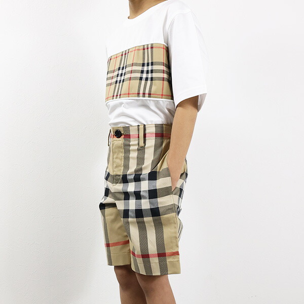 楽天市場】BURBERRY バーバリー Check Stretch Cotton Tailored Shorts