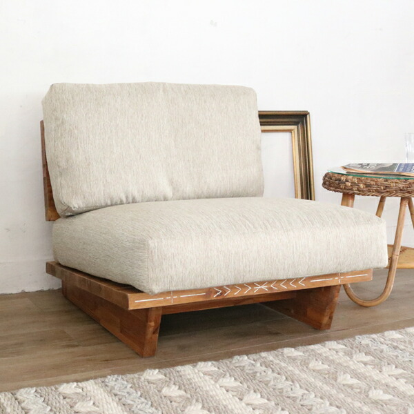 楽天市場】ソファ 1人掛け 80cm幅 木製 無垢材 クッション おしゃれ