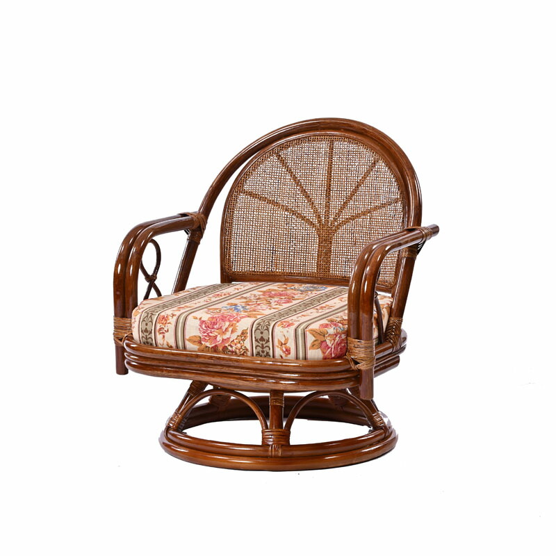 楽天市場】籐回転椅子 籐椅子 回転椅子 座面高28cm ラタンチェア