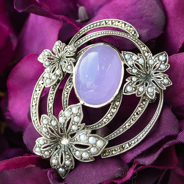 楽天市場】碌山 ラベンダー翡翠 シードパール ブローチペンダント 大粒