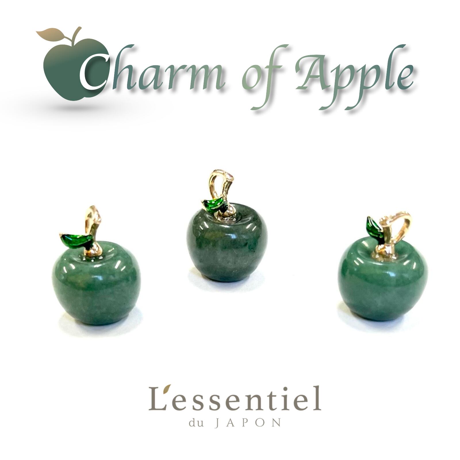 楽天市場】【 ミニ 天然石 チャーム 】 アップル りんご グリーン