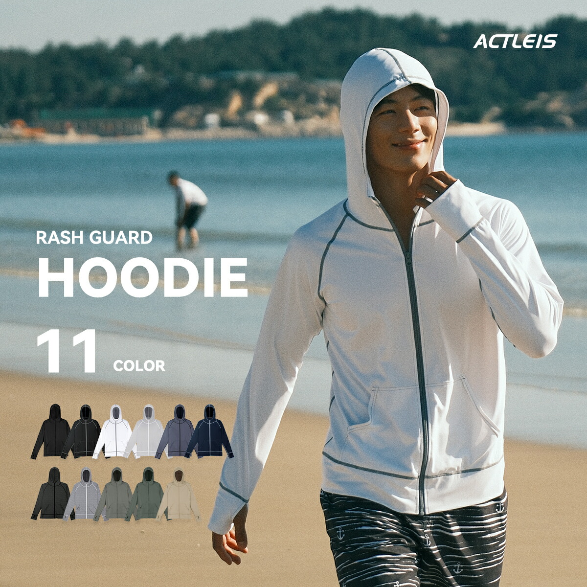 楽天市場】ラッシュガード メンズ 長袖 フード付き パーカー uv