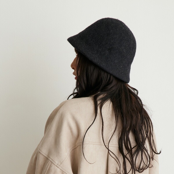 美品 ミュールバウアー アッシュペーフランス AW墨黒ムラ染め ツバ広め