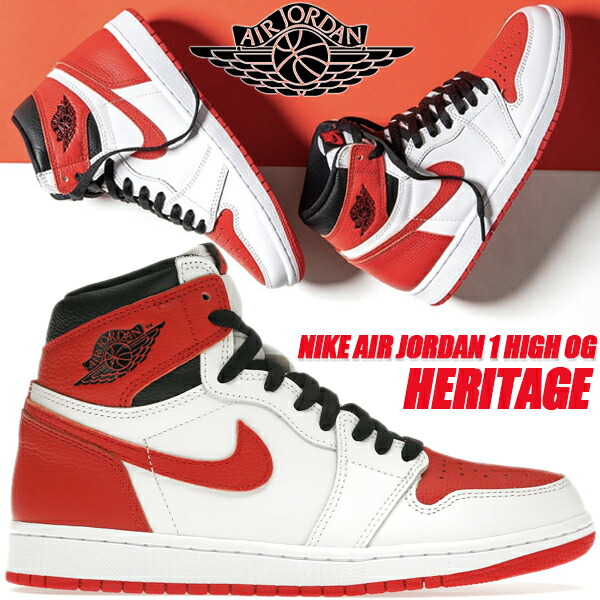 楽天市場】NIKE AIR JORDAN 1 HIGH OG HERITAGE white/university red