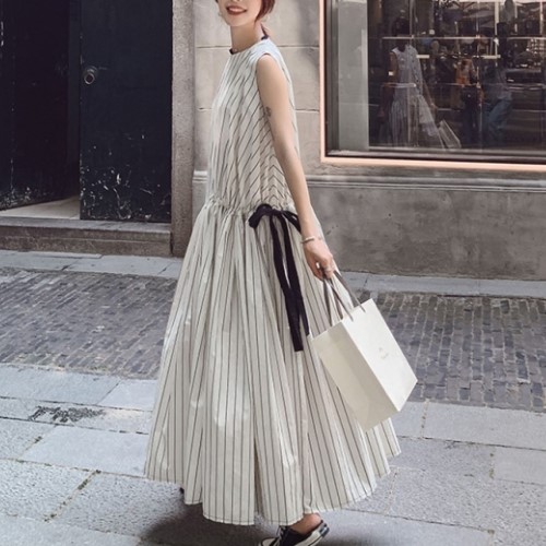 楽天市場】【送料無料】 バックボタン ウエストリボン ストライプ