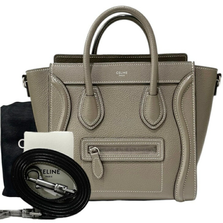 楽天市場】【中古】セリーヌ ラゲージ ナノ 2way ハンドバッグ レザー