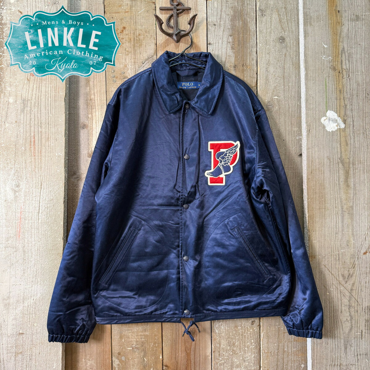 現行 ポロラルフローレン 裏地サーマル コーチジャケット バック
