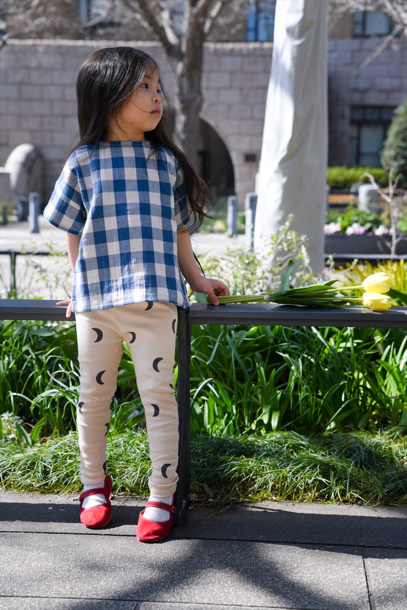 楽天市場】オーガニックズー Pottery Blue Gingham Boxy T-Shirt 0-6か