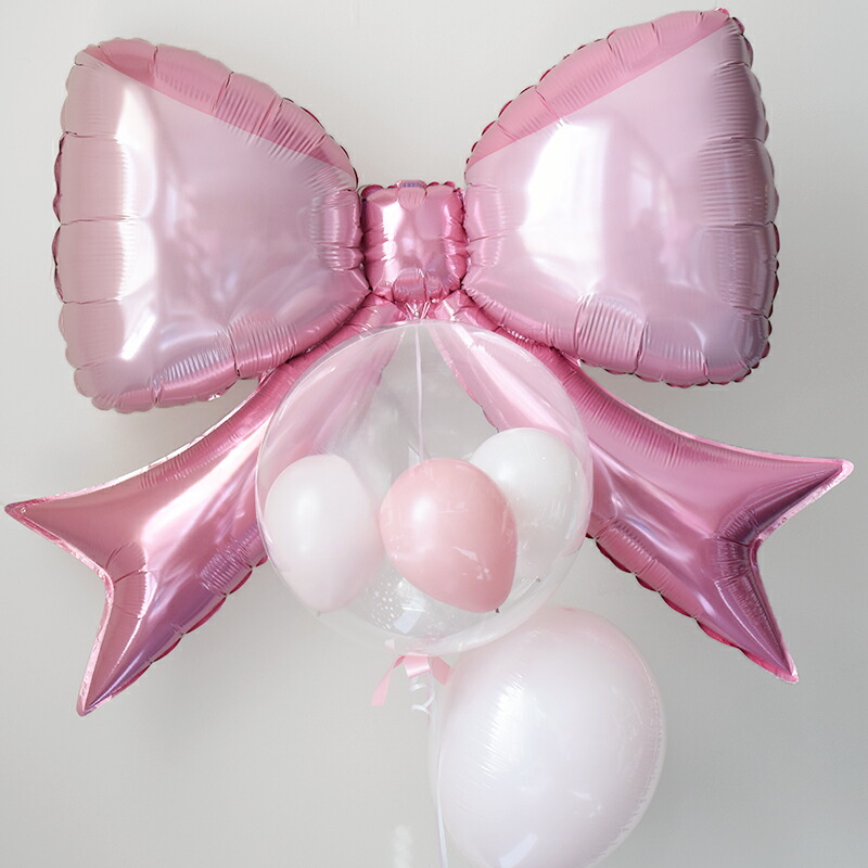 楽天市場】大きい ピンクリボン バルーンブーケ ヘリウムガス入り