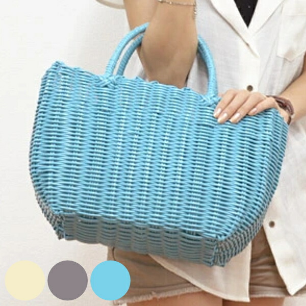 楽天市場】かごバッグ カゴバック ストローバッグ S ビニール （ カゴ