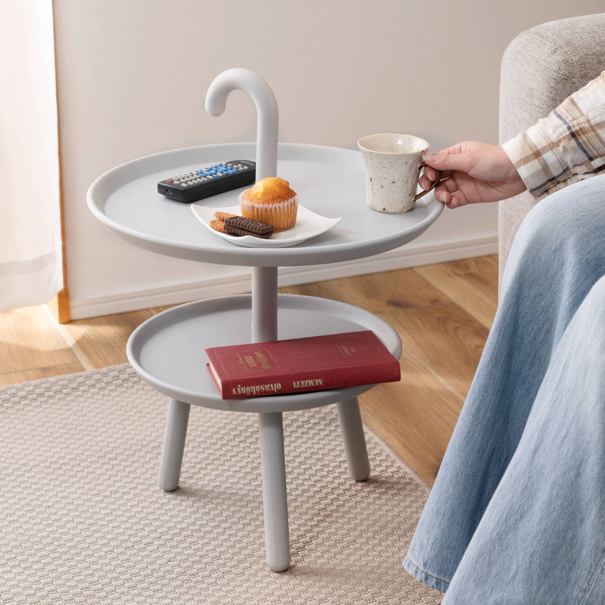 楽天市場】サイドテーブル 高さ55cm ステッキ 持ち手 2段 傘 ソファ