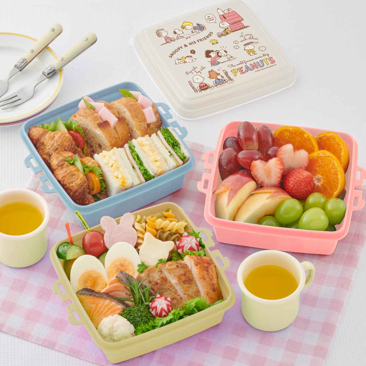 楽天市場】お弁当箱 ピクニックケース 角型 小 3段×920ml スヌーピー