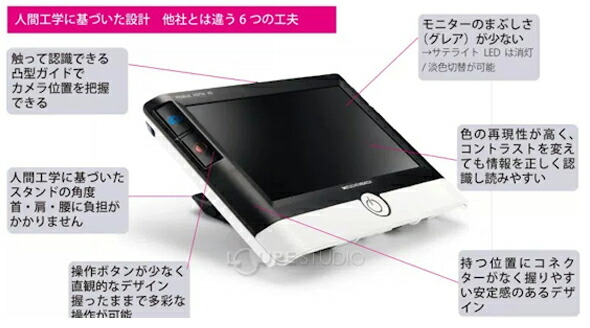 楽天市場】拡大読書機 ルーペ 拡大鏡 電子ルーペ デジタル 読書 本