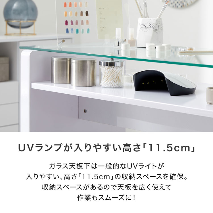 楽天市場】ネイルデスク おしゃれ デスク ネイル 机 ネイルサロン 棚