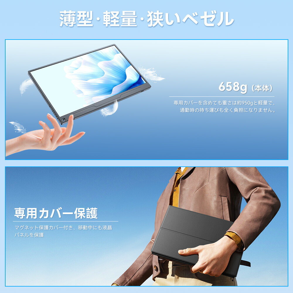 楽天市場】【7点セット】モバイルモニター 15.6インチ 1080PフルHD