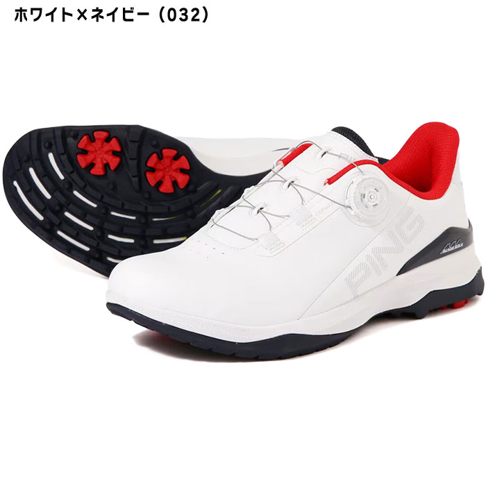 PING ゴルフシューズ ホワイト/レッド/ネイビー PING GOLF SHOES