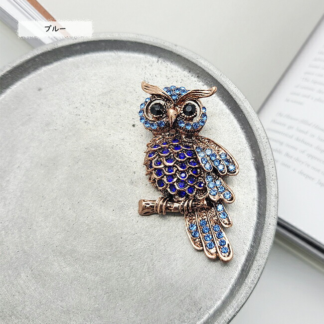 楽天市場】ブローチ【 ラインストーン フクロウ 】 Brooch 梟ピン