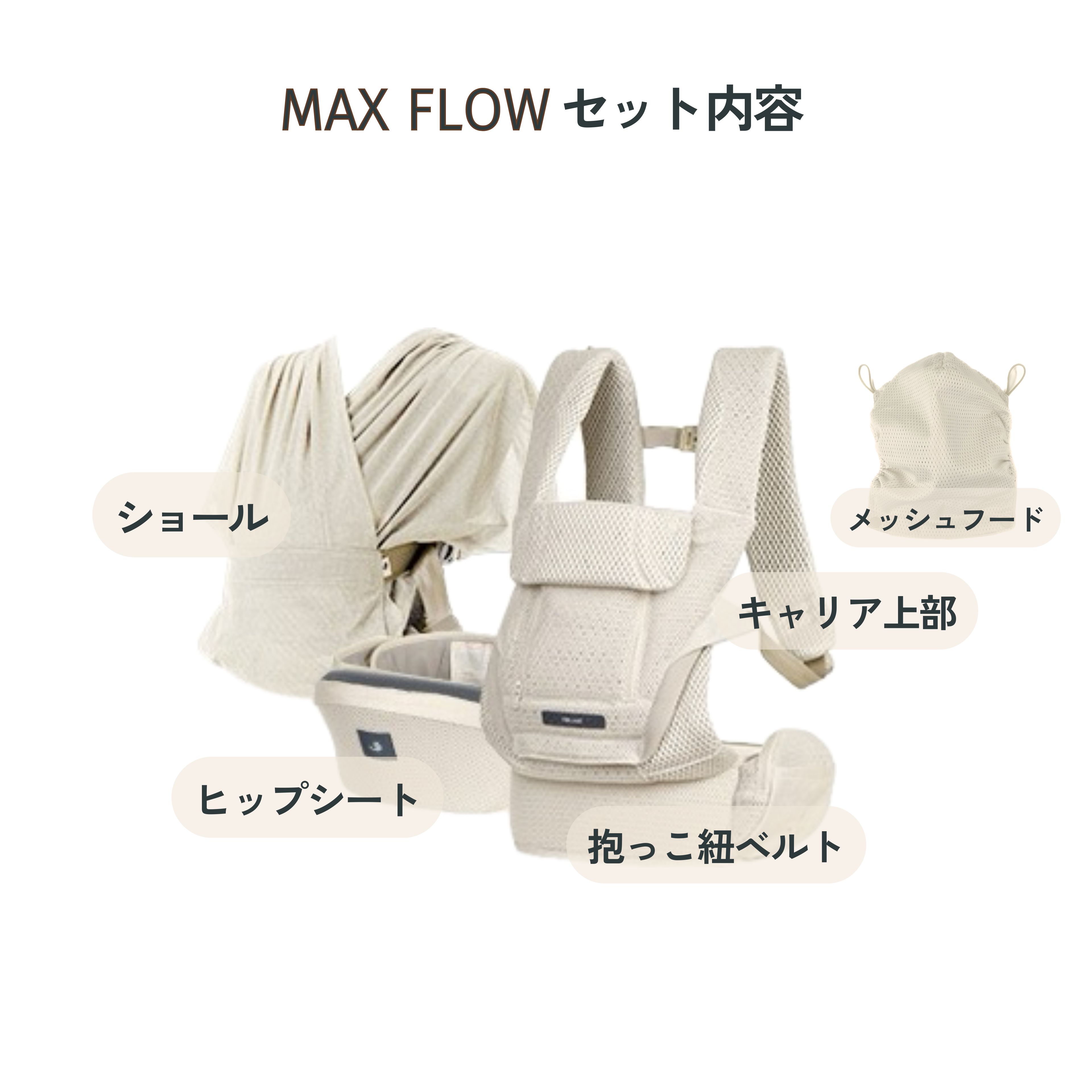 楽天市場】ヒップシート オールインワン 抱っこ紐 MAX FLOW 新生児 3歳