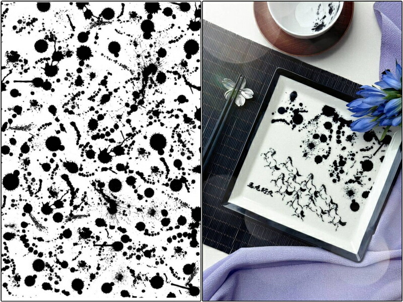 楽天市場】ポーセラーツ 転写紙 【白磁用】 スプラッシュドット転写紙