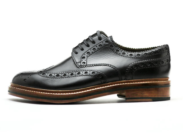 楽天市場】グレンソン 靴 アーチー ウィングチップ ブラック カーフ