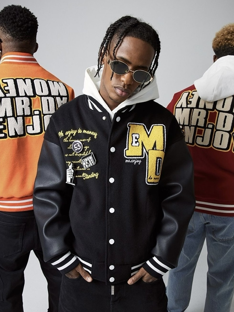 楽天市場】正規品【 MR. ENJOY DA MONEY MEDM BASIC BASEBALL JACKET