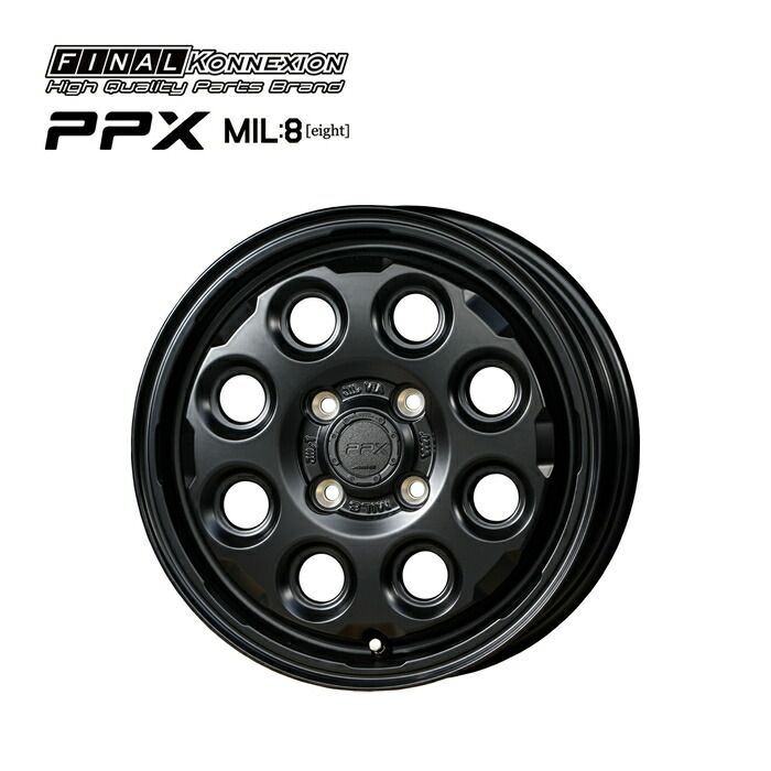 楽天市場】【PPX MIL:8】 14インチホイール 4本セット 14×4.5J +45 4