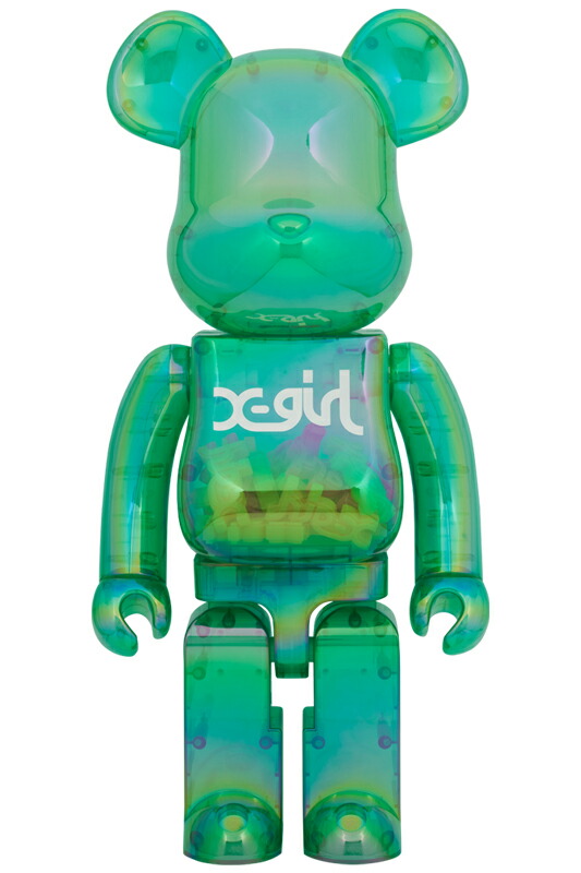 楽天市場】BE@RBRICK X-girl CLEAR GREEN Ver. 1000％ : MEDICOM TOY TOKYO