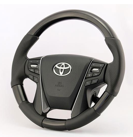 楽天市場】【KENSTYLE ケンスタイル】ステアリング【黒木目調/レザー