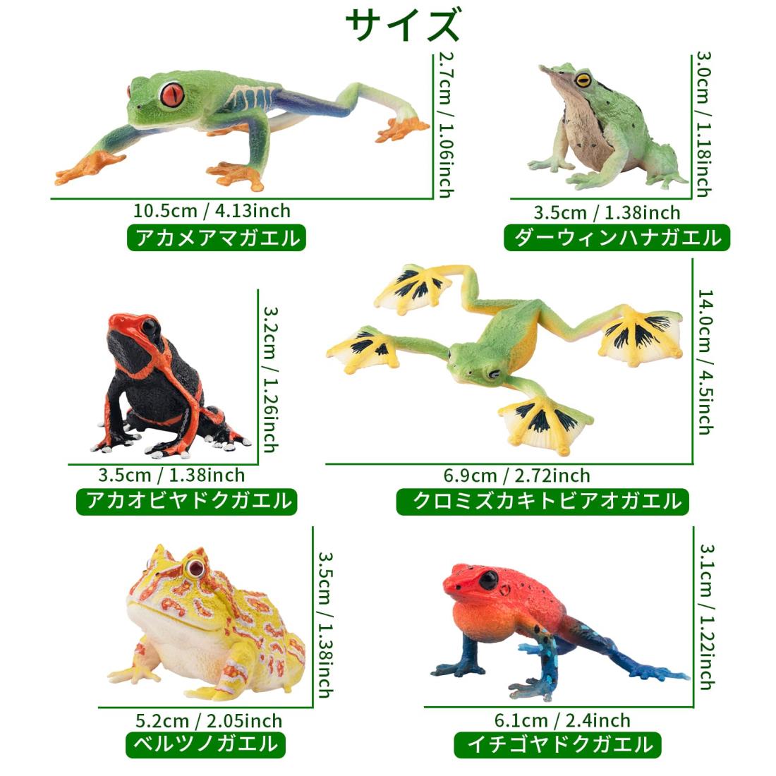楽天市場】TOYMANY 12PCSカエルフィギュア 動物フィギュアセット 蛙