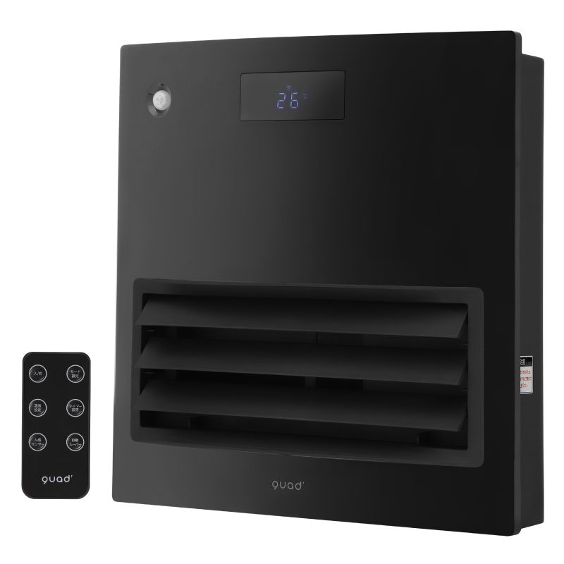楽天市場】【QUADS公式】 自動ルーバー セラミックヒーター 大風量