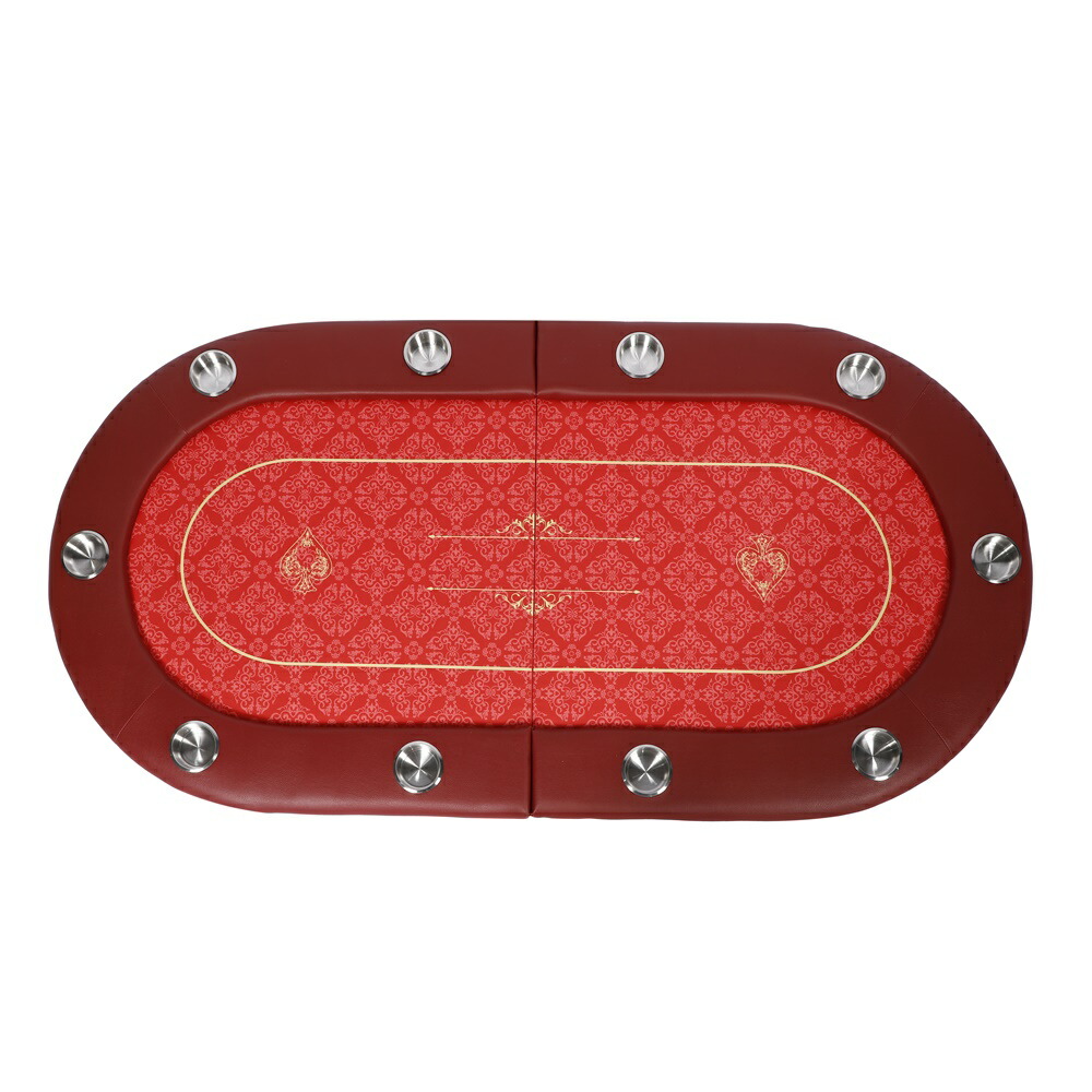 ポーカー台ポーカーテーブル 折りたたみ 10人対応 最大500枚チップ