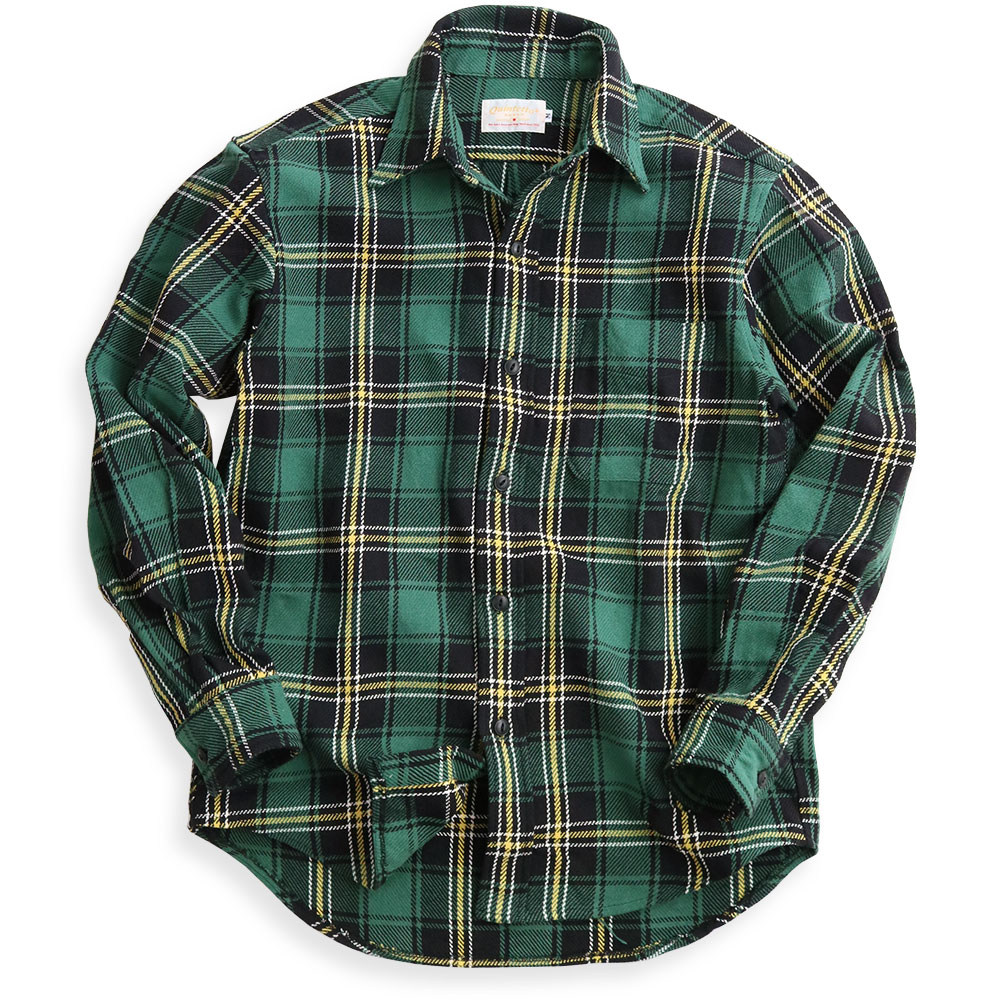 楽天市場】ネルシャツ ヘビー（カラーグリーン）（カジュアルシャツ