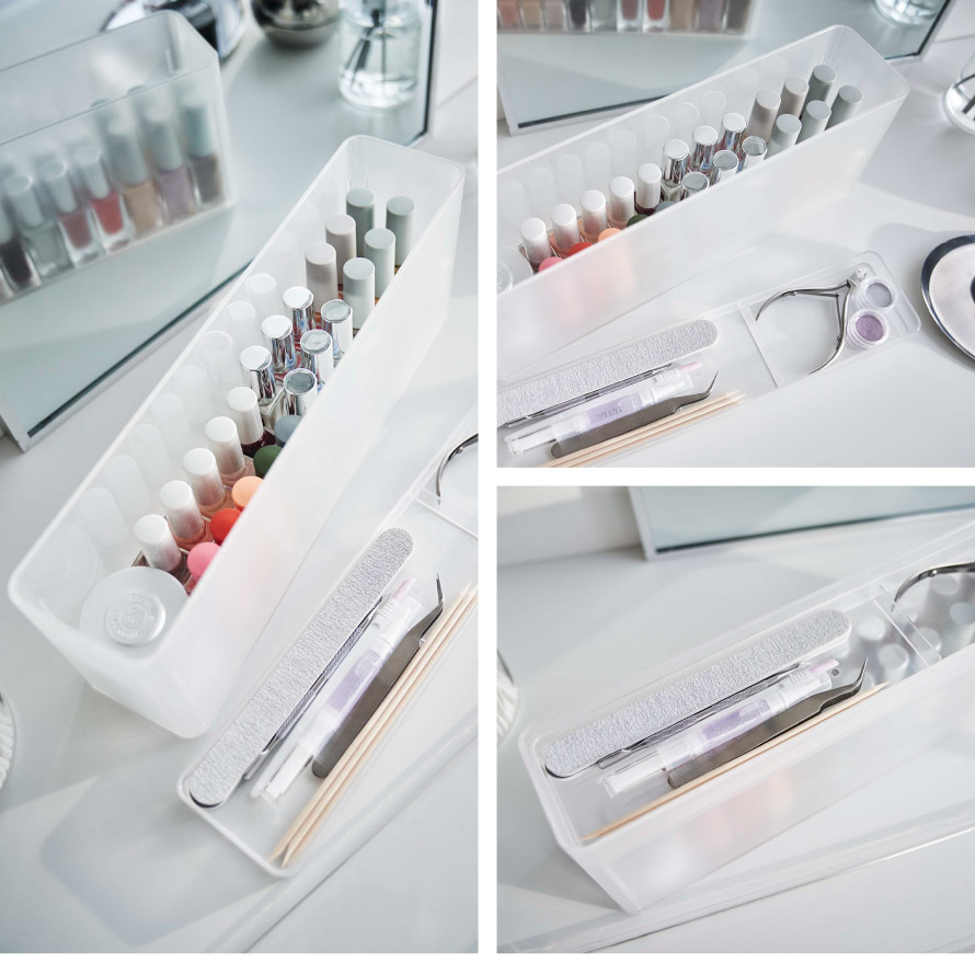 楽天市場】ネイル収納ケース タワー ホワイト ブラック マニキュア