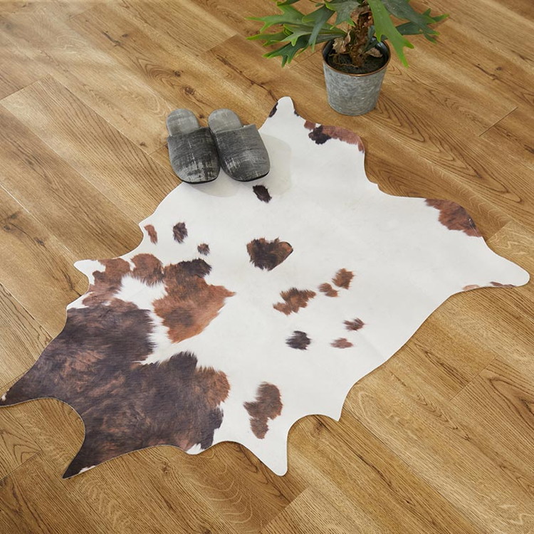 楽天市場】【49％OFFセール】玄関マット ラグ 牛柄 カウ柄 フェイク